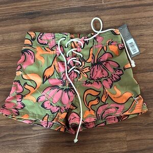 Seea Lulu board shorts - Green and Pink Freya floral